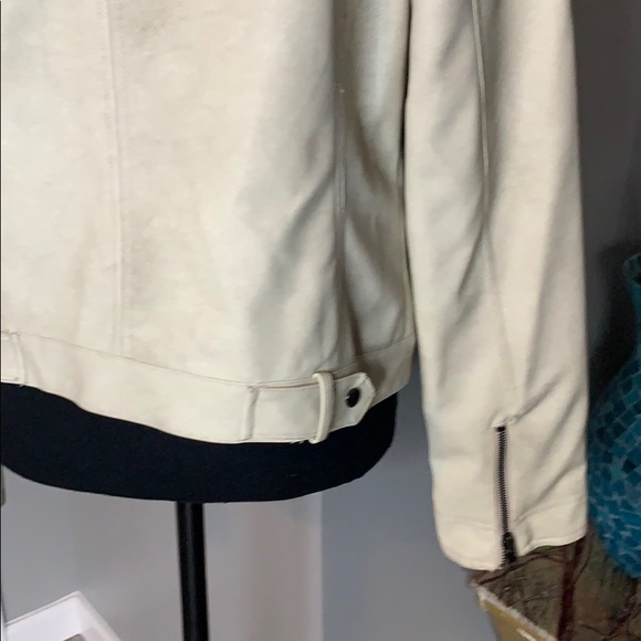 Rhyme & Echo Distressed Vegan Leather Moto Jacket - Picture 8 of 9